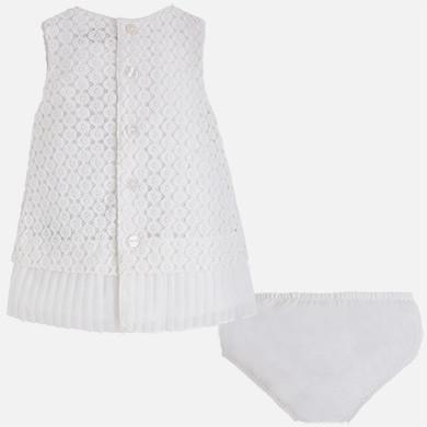 Mayoral Embroidered Dress in Ivory
